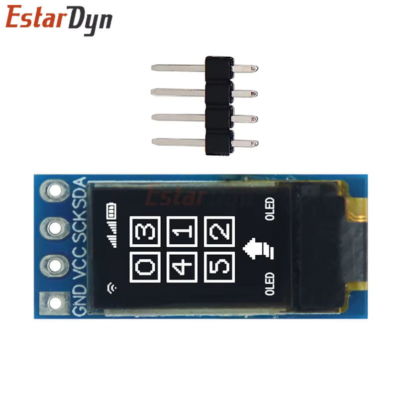 Estardyn CH1115 OLED-Display-Modul 0,5 Zoll Weiß 48x88 IIC Vertikaler Bildschirm für Mini-Projekte - Bild 3