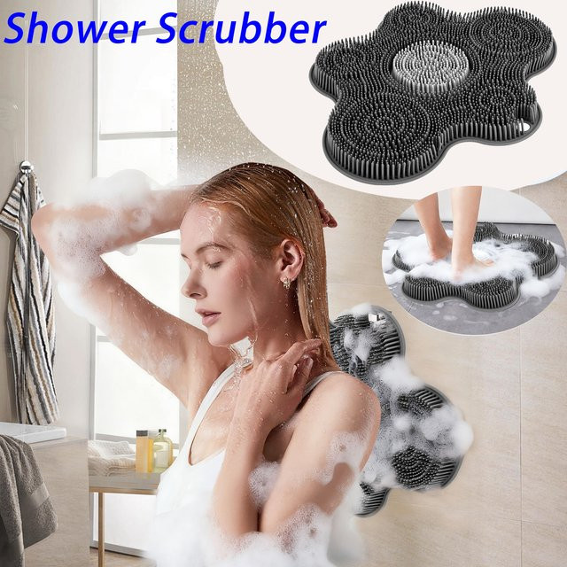 willstar Fußwäscher Silikon Massage Pad, grau, Unisex - Bild 1