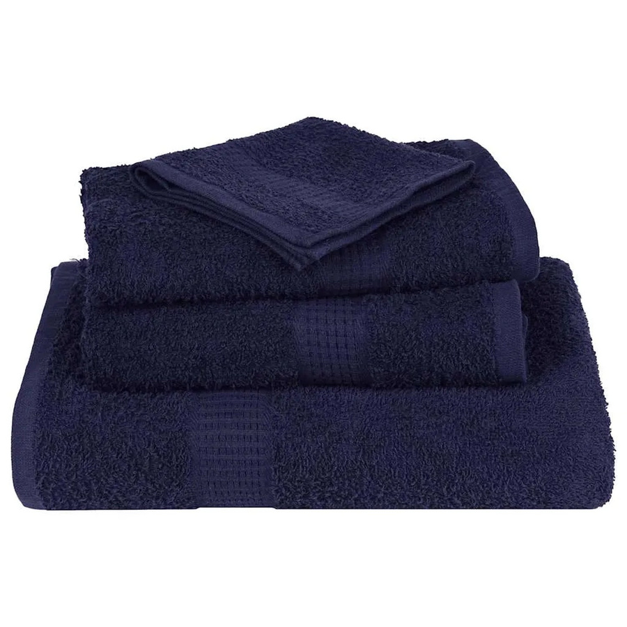 10er Set vidaXL Handtücher aus 100% Baumwolle in Marineblau, 50 x 100 cm, 360 g/m² - Bild 2