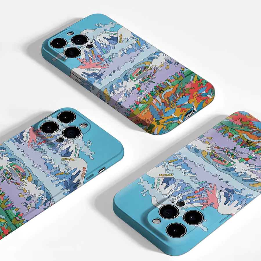 Mountain Melody Handyhülle für iPhone 17 16 15 14 13 12 11 Pro Max Plus mit doppelschichtiger Rückseite in Multicolour - Bild 3