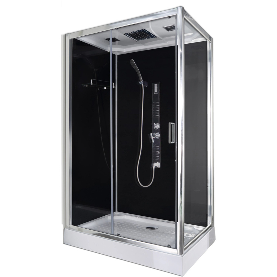 Sanotechnik Komplettduschkabine Trend 3 in Chrom-Optik und Schwarz, B: 120 cm, H: 210 cm - Bild 2