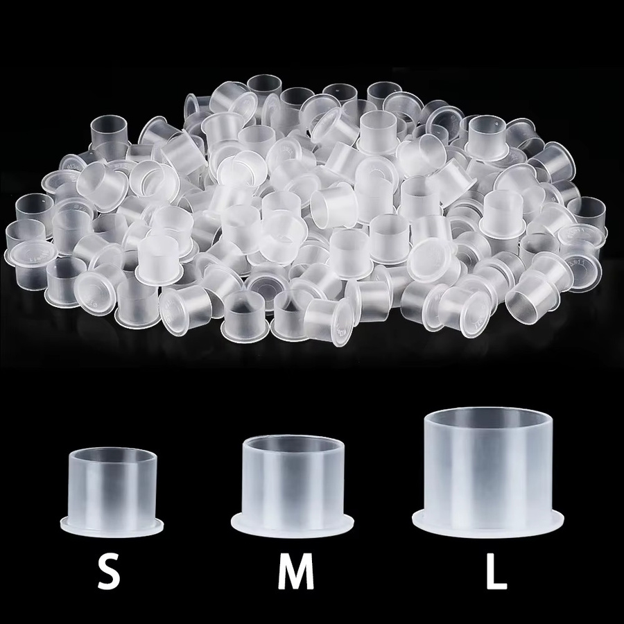 JUN.M Tattoo Ink Caps, Einweg Pigment Container, durchsichtig, S/M/L/XL - Bild 5