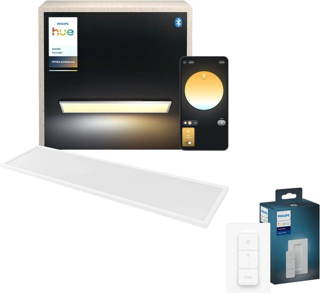 Philips Hue Aurelle Deckenleuchte Bundle mit Dimmschalter, LED, Weiß, B: 131,5 cm, T: 30 cm, H: 30 cm - Bild 1