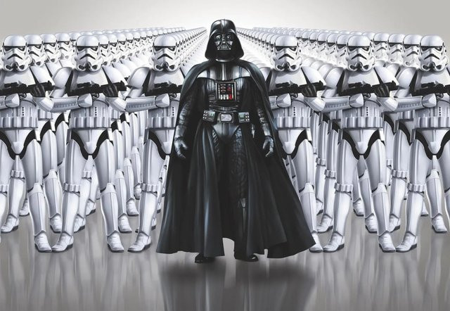 Disney Star Wars Fototapete Imperial Force in Grau und Schwarz, Breite: 368 cm, Höhe: 254 cm - Bild 1