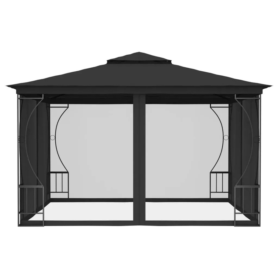 vidaXL Pavillon mit Netz in Anthrazit, B/T/H: 300 x 300 x 265 cm - Bild 3