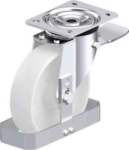 Blickle Stahlblech-Lenkrolle L-PO 175R-ST-FS in Weiß mit 175 mm Rad-Durchmesser und 400 kg Tragfähigkeit - Bild 1