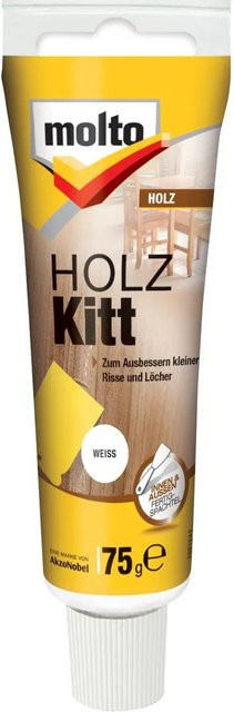 Molto Holz Kitt für Innen und Außen in Weiß, 75 g - Bild 1