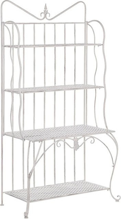 Beliani Badezimmerregal PAVONA in Hellbeige im Shabby Chic Stil, B/T/H: 50 x 17 x 94 cm