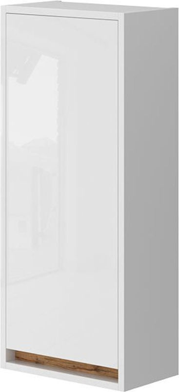Vicco Hängeschrank Detmold Badschrank Weiß Eiche Hochglanz B: 82 cm, T: 35 cm, H: 81,6 cm - Bild 2