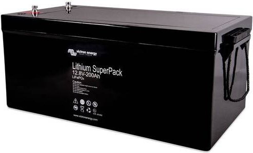 Victron Energy SuperPack BAT512120705 Solarakku 12.8V 50Ah LiFePO4 in Schwarz mit M8-Schraubanschluss B/H/T: 33 x 22 x 17.2 mm - Bild 1