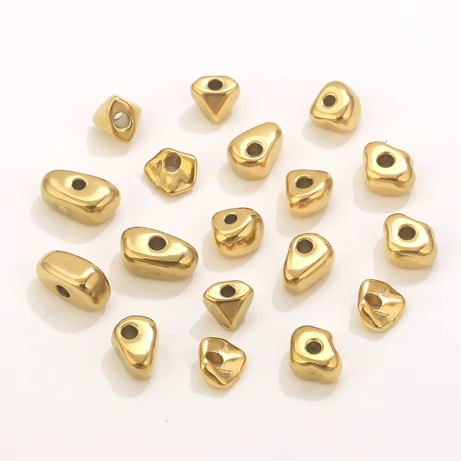 baizzx Spacer Perlen, Edelstahl, Gold, 20 Stück - Bild 2