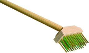 Fugenbesen von SHW Schmiedetechnik mit Stahlborsten und Eschenholz-Langstiel - Bild 1