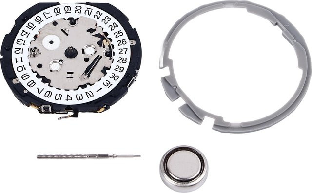 DIYelecs Uhrwerk Ersatz, Quarzwerk, Metall, gray, Unisex - Bild 1