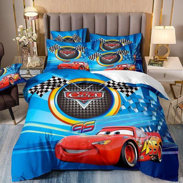 Paslu Bettwäsche-Set Disney Cars Lightning McQueen mit 3D-Druck, Rot, B/H: 200 x 200 cm - Bild 1