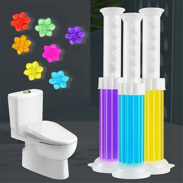 9er Pack Blumen Aroma Toiletten Reinigungsgel zur Geruchsentfernung in Mehrfarbig - Bild 1