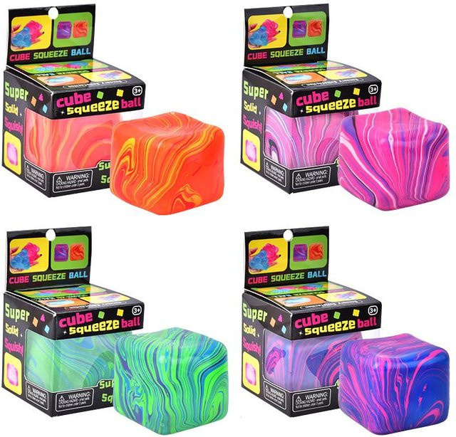 A Family Of Home Textiles Marmorierter Eiswürfel Malzzuckerblock Squishy Spielzeug, Langsamer Rückprall - Bild 1
