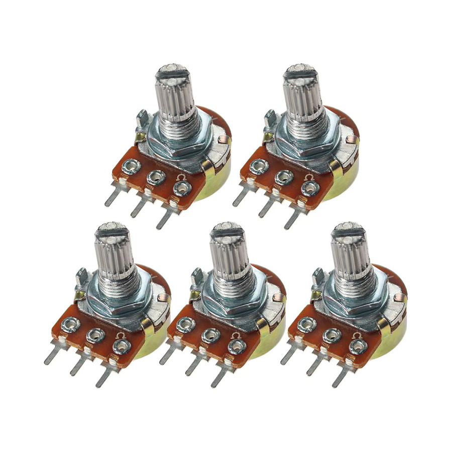 10 Stück YTDMEN Potentiometer WH148 Linearkegel Drehwiderstand 3-polig, Durchmesser 15 mm - Bild 2