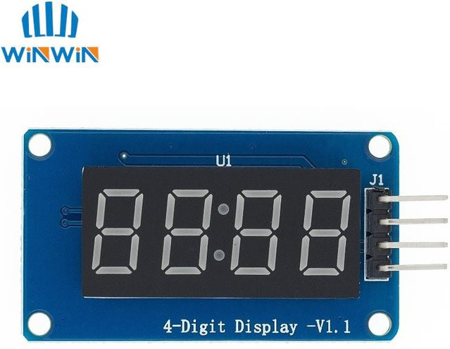 AITEWIN ROBOT TM1637 4-Bit Digitales LED-Anzeige Modul für Arduino, 0,36 Zoll 7-Segment-Anzeige, Rote Anode, Vier Serielle Treiberplatine - Bild 1