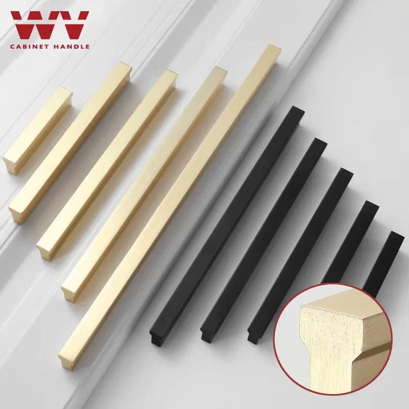 PenHardware YM Lange Schrankgriffe T-Stange aus Aluminium in gebürstetem Gold, Länge: 1200 mm - Bild 3