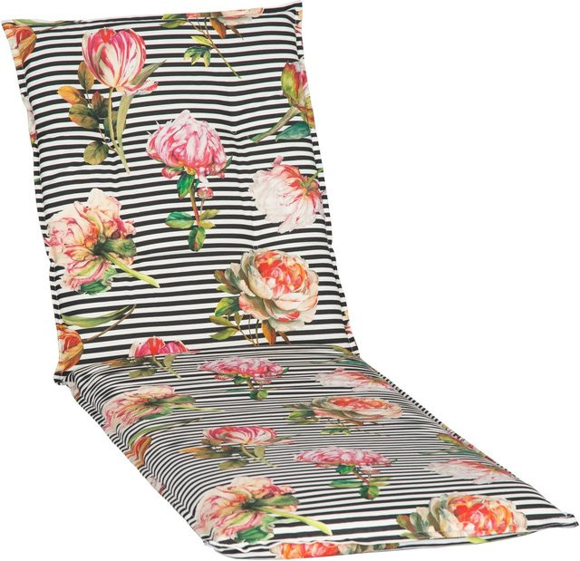 Beo Liegenauflage Turin in Rose und Schwarz mit Blumenmuster, B/L: 58 x 191 cm - Bild 1