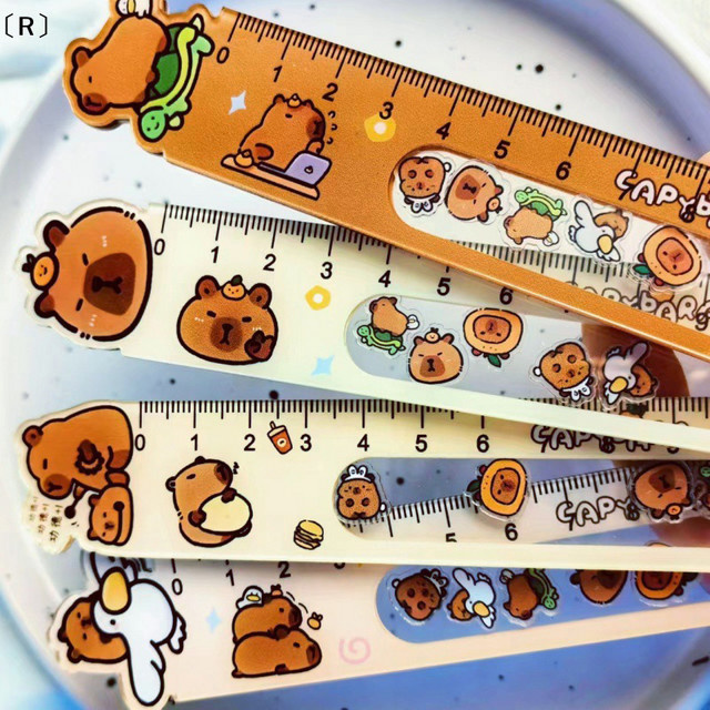 Zeichenlineal mit niedlichem Cartoon-Capybara aus Acryl, 15 cm Länge - Bild 1