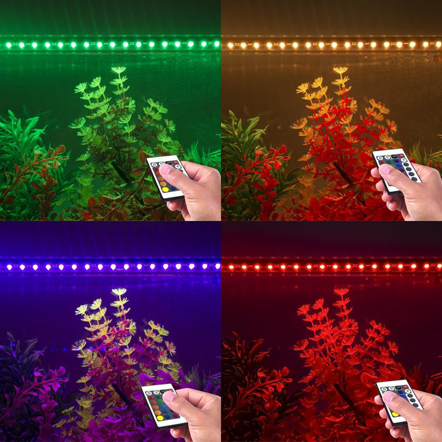 TOMTOP JMS LED Aquarium Licht mit Fernbedienung, RGB Multicolour, Wasserdicht, Schwarz - Bild 3