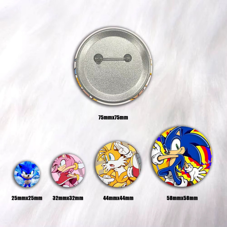Bilibili Brosche, Anime S-Sonics, rund, Cartoon-Figur - Bild 2