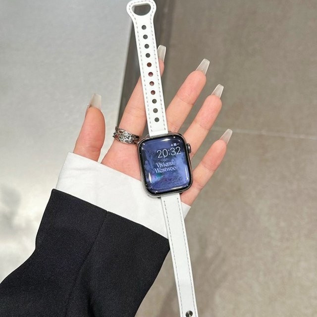 JBAILI Uhrenarmband Leder, Weiß, Damen - Bild 1