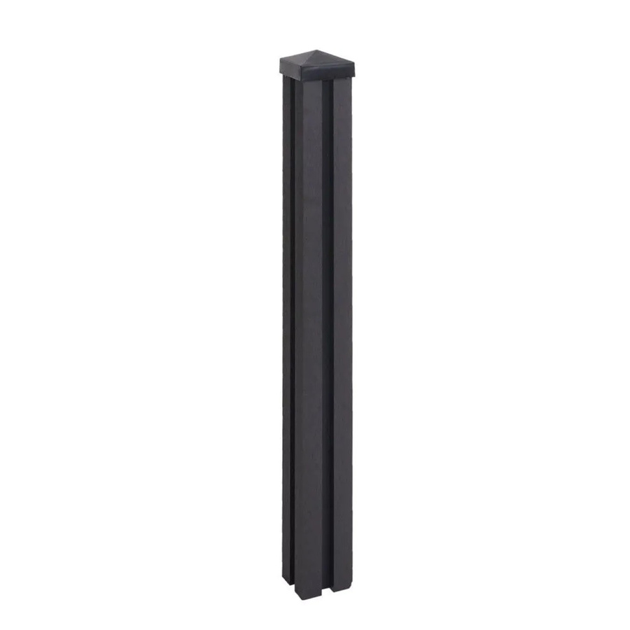 MCW WPC-Pfosten Sarthe Stecksystem für WPC-Zäune, anthrazit, Höhe: 98 cm - Bild 2