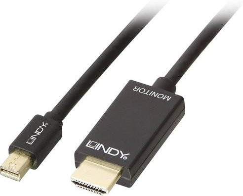 Lindy Mini-DisplayPort auf HDMI Adapterkabel Schwarz, Länge: 2,00 m - Bild 1