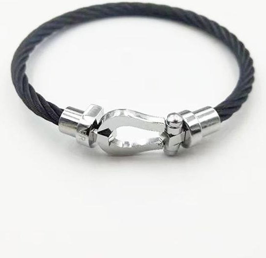 SNQP Armband Edelstahl, Hufeisen-Magnetverschluss, Damen, 19cm - Bild 1