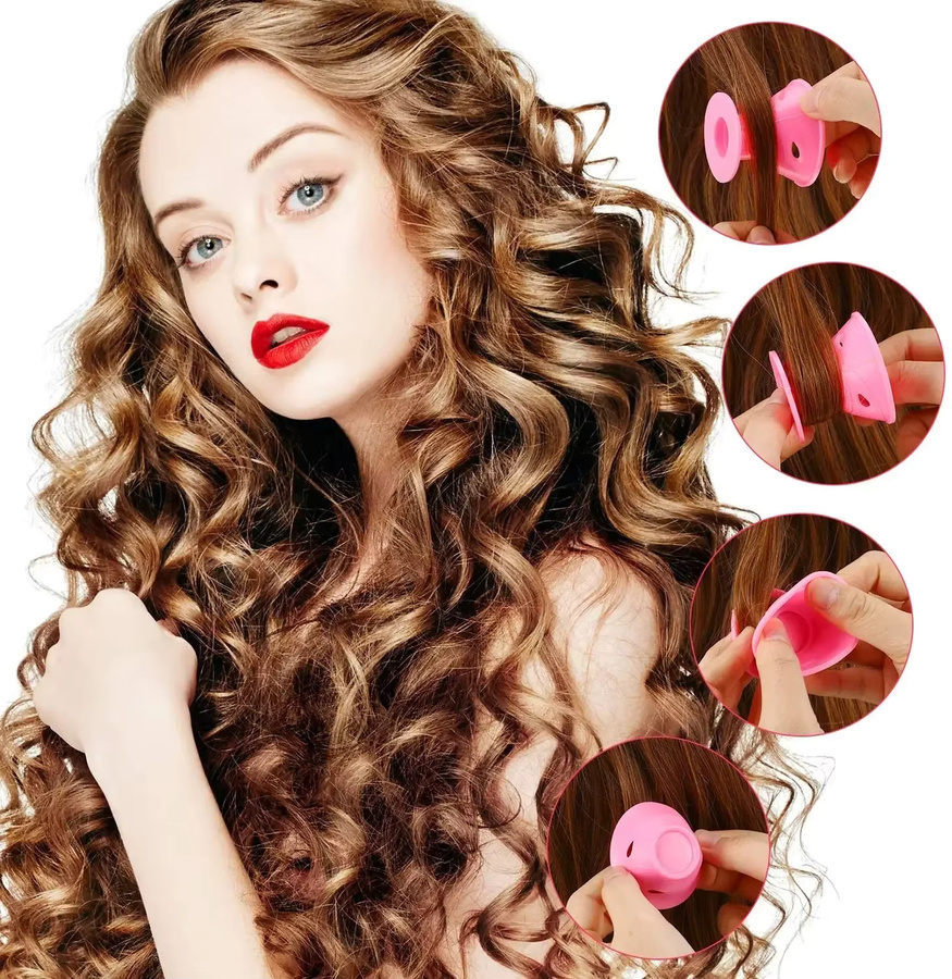 Silikon Heatless Lockenwickler, 10/20 Stück, für lockiges Haar, Unisex - Bild 5