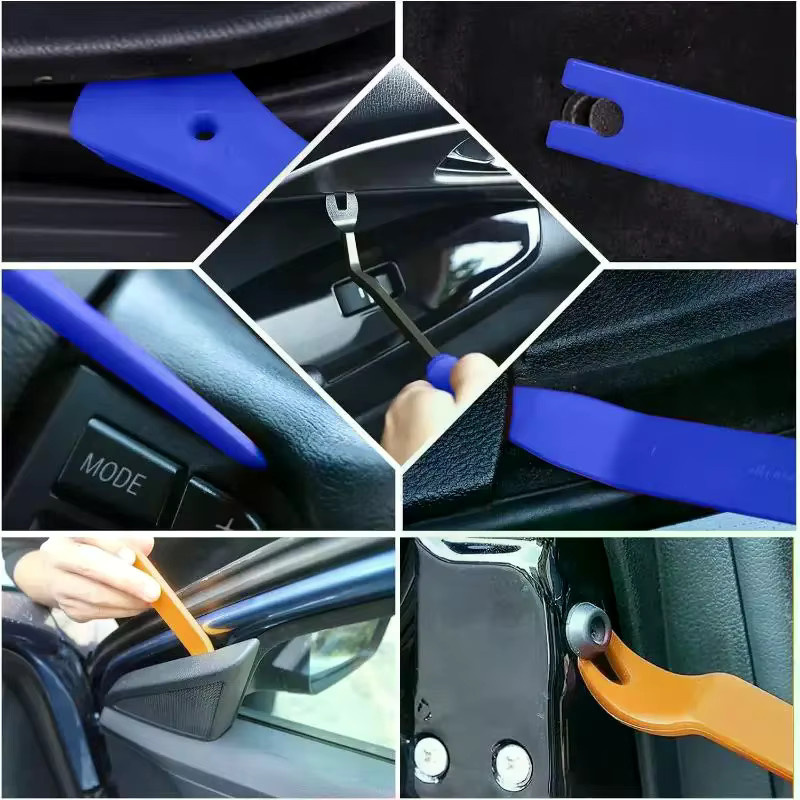 HUXUAN 5-teiliges Kunststoff Hebelwerkzeug Set zur Kratzfreien Entfernung von Auto Türverkleidungen und Clips - Bild 2