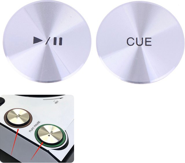 Pioneer Spielen Pause Taste Aufkleber Ersatz Schalter Schutz für CDJ-2000NXS2 Disc Player Zubehör in Silber - Bild 1