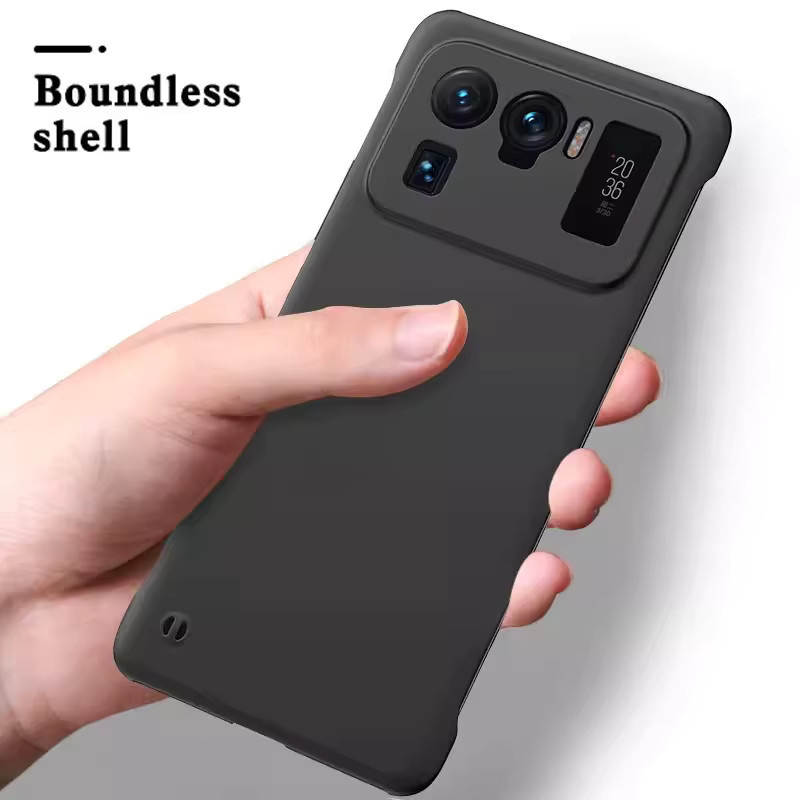 Stoßfeste und ultra dünne Handyhülle aus hartem PC für Xiaomi Mi 11 Lite, 11T und 11 Ultra Pro in Schwarz - Bild 2