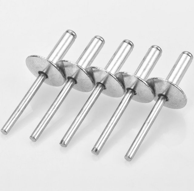 SANJODS Aluminium-Popnieten-Sortiment mit großem Flansch, 30 Stück, Farbe Silber, Flanschdurchmesser: 16 mm - Bild 1