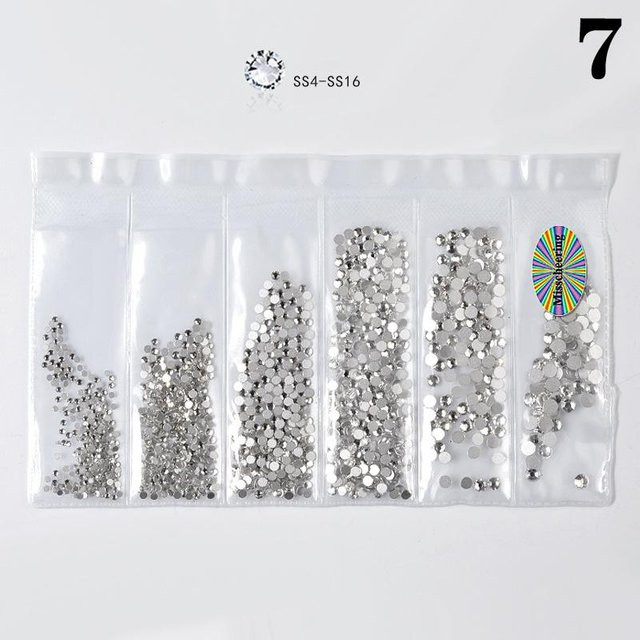 Yaye Zahn-Strasssteine, 6 Fächer, gray, glänzend, Unisex - Bild 1