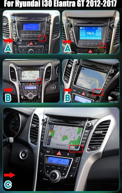 WITSON Android Auto Radio mit GPS, CarPlay, Wi-Fi und Bluetooth für Hyundai I30 und Elantra GT, Schwarz - Bild 1