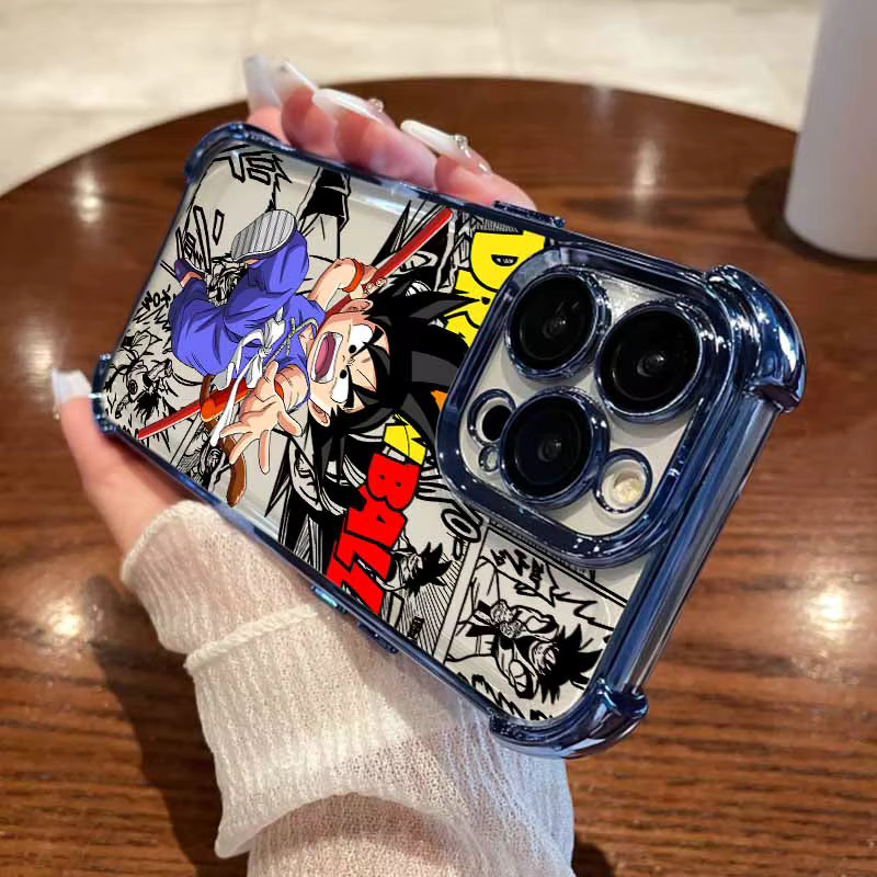 Niedrige Dragon Balls Handyhülle aus weichem Silikon für Xiaomi Redmi Note 15 14 13 12 11 10 9 in Multicolour, galvanisiert und sturzsicher - Bild 2