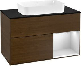 V&B Waschtischunterschrank Finion 100 Wandbeleuchtung in lackierter Ausführung, Breite: 100 cm, Höhe: 50,1 cm - Bild 1