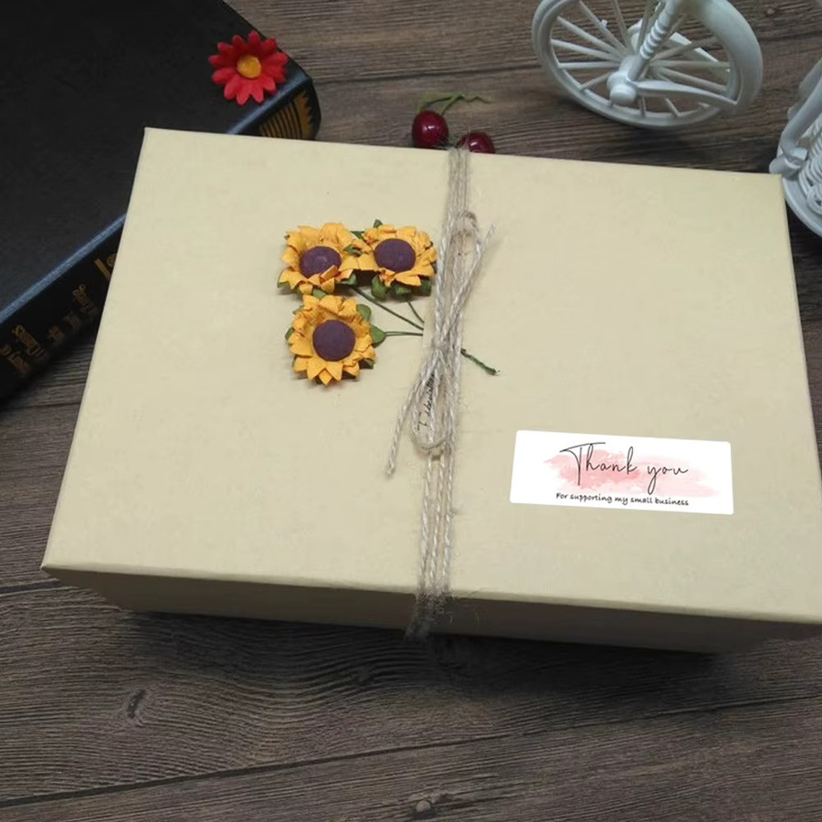 120 Stück TYFYO Dankesaufkleber weiß, selbstklebende Laseraufkleber für kleine Unternehmen und Bäckereien, B/H: 2,5 x 7,6 cm - Bild 2