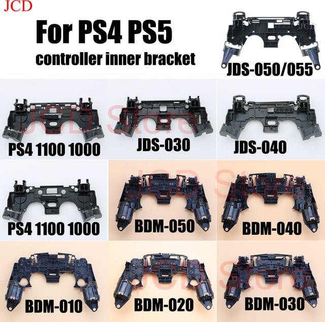 ChengHaoRan Controller L1 R1 Tastenhalter Innerer Rahmen für PS5 V1 V2 V3 BDM-010 030 und PS4 Pro Slim JDS 001 010 030 040 JDM 050 055 in Schwarz - Bild 1