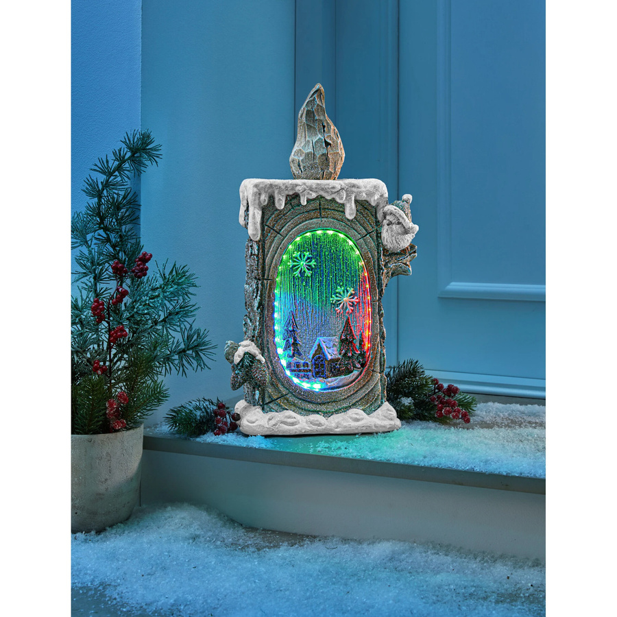 LED-Dekofigur Winterkerze von Viva Domo in Multicolour als Tischdeko aus Kunststoff - Bild 2