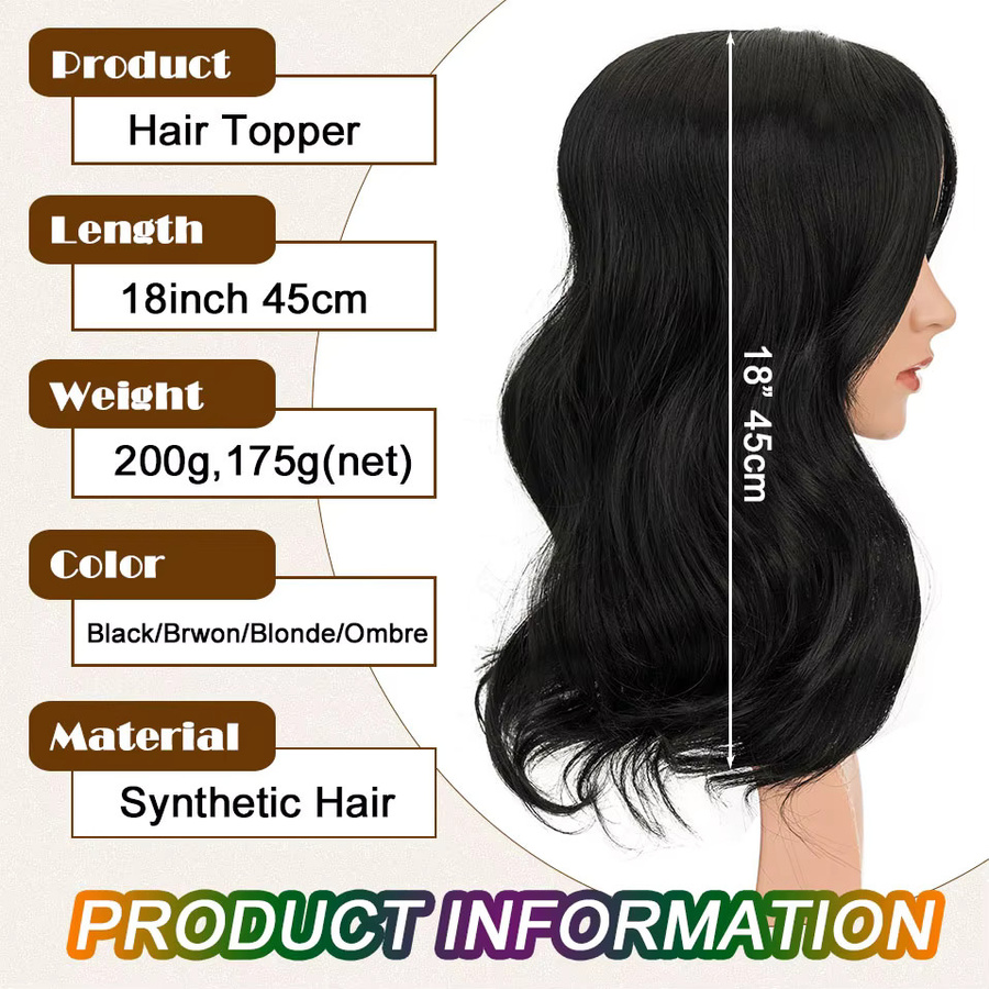 Snoilite Locken-Topper Haarverlängerung, synthetisch, Damen - Bild 3