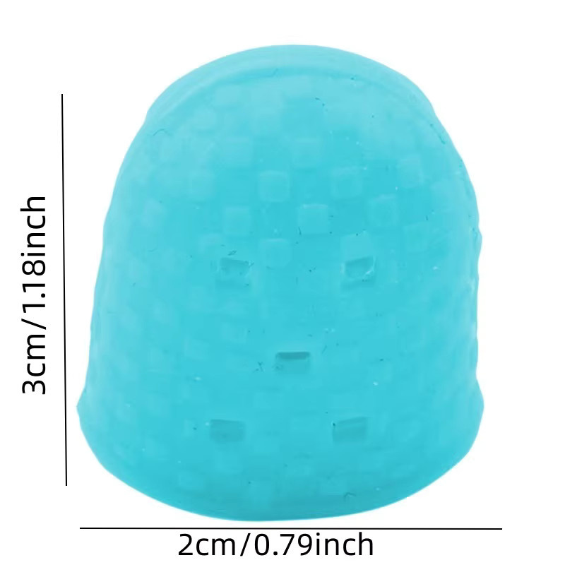 Set aus 5 oder 10 atmungsaktiven Silikon-Fingerhut-Schutzkuppeln in Weiß für Handarbeit und Nähen - Bild 2