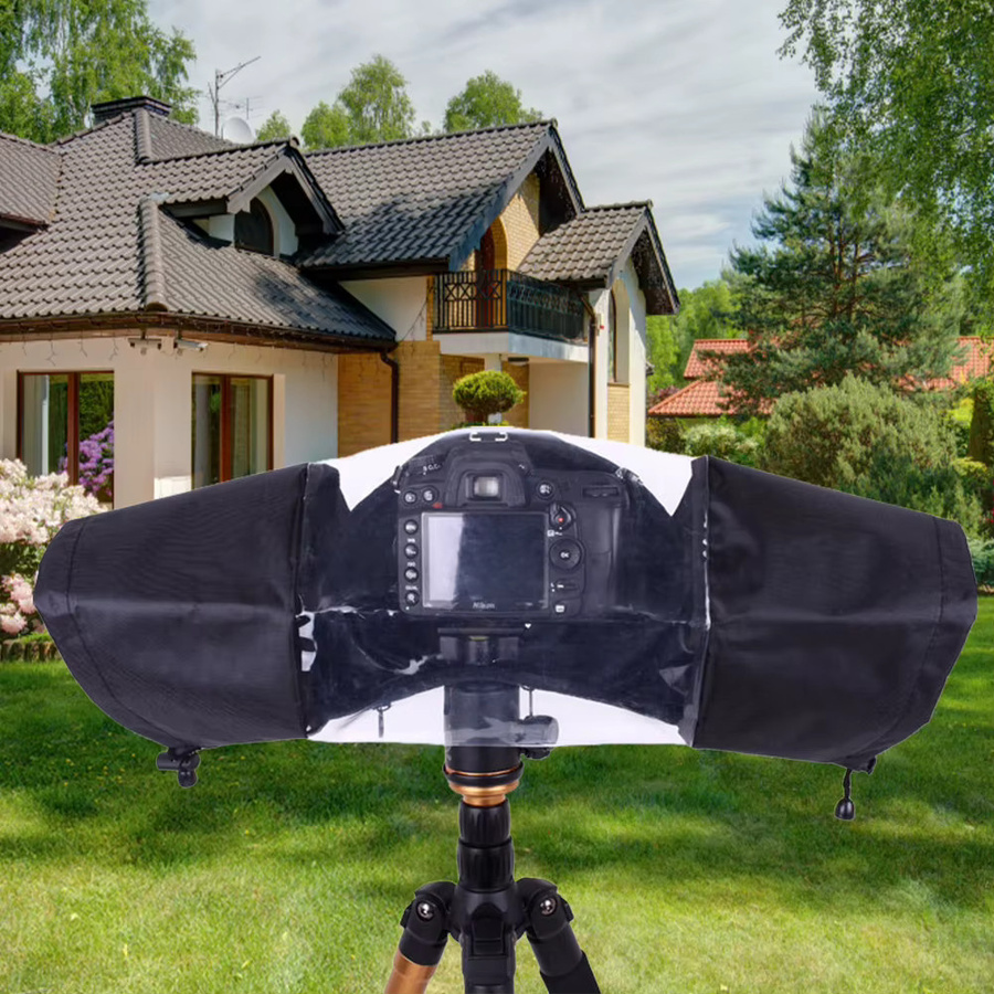 Alloet Wasserdichte Kamera-Regenhülle in Schwarz für Canon, Nikon und Sony - Bild 4