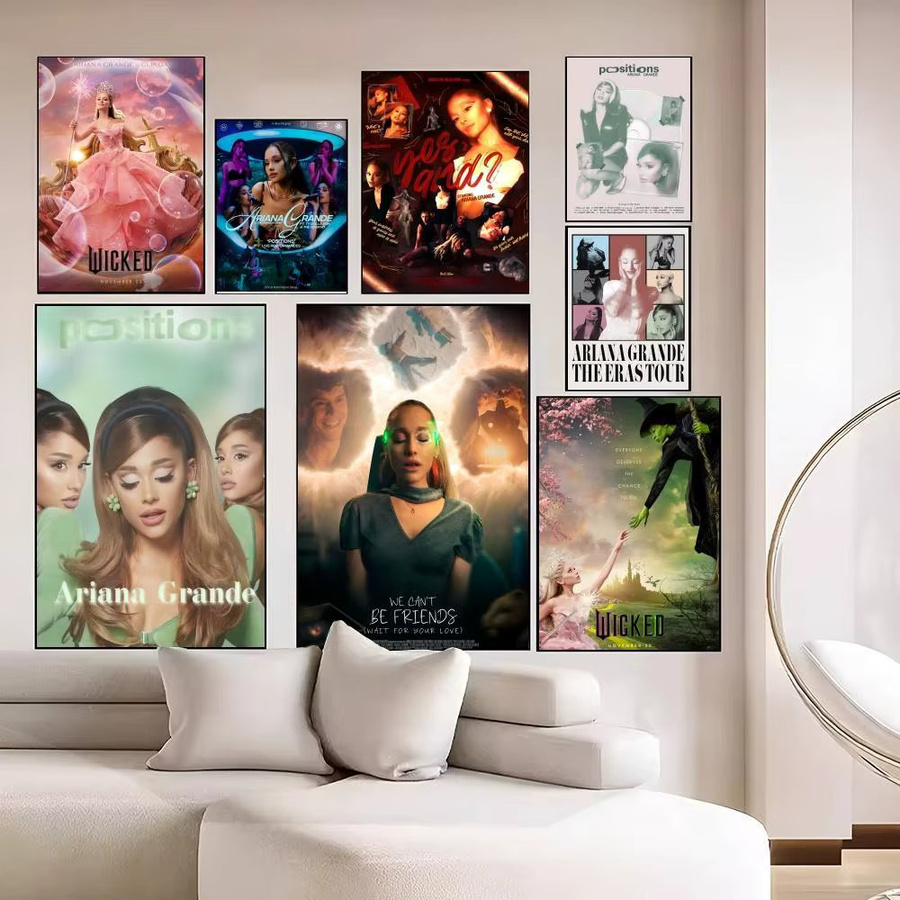 Kayou Poster Ariana Grande selbstklebende Wandkunst Dekoration in Mehrfarbig - Bild 2