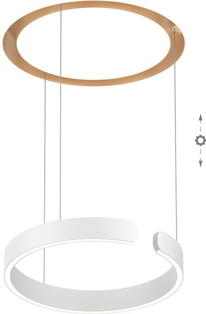 Occhio Mito Cosmo LED-Pendelleuchte in Gold matt und Weiß matt mit Tunable White Lichtsteuerung - Bild 1