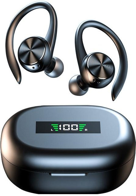 ZHENDUO Sport Bluetooth In-Ear Kopfhörer mit Mikrofon, IPX5 wasserdicht, HiFi Stereo Musik, Schwarz - Bild 1