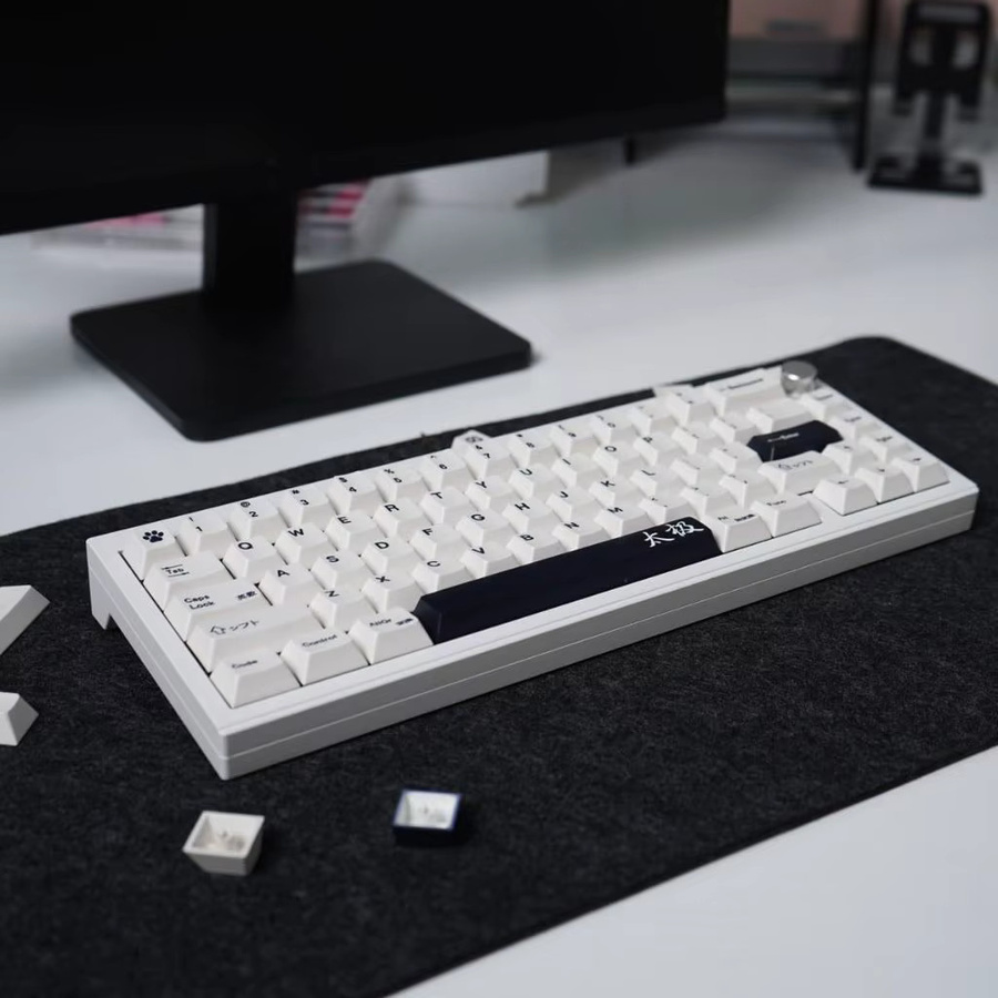 GMK Minimalistische Englische Tastenkappen in Weiß, 144 PBT-Tastenkappen mit Cherry-Profil und Farbsublimation für mechanische Tastaturen - Bild 3